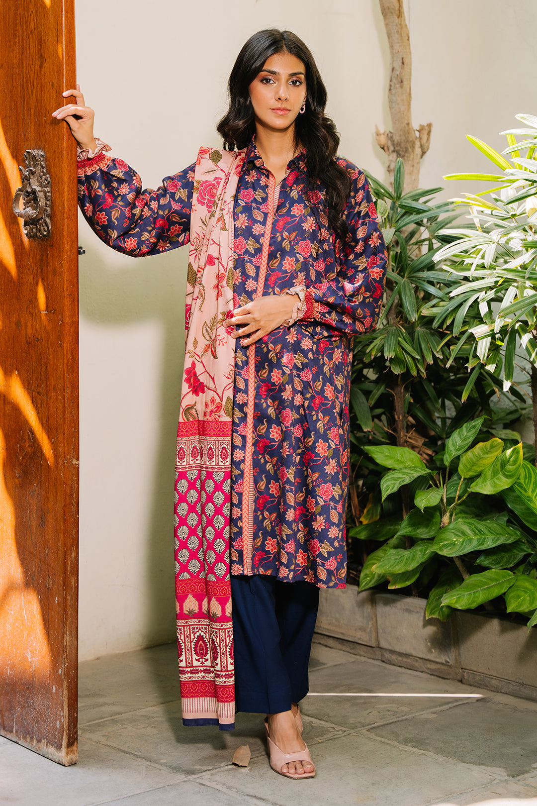 Zellbury | Unstitched 3 Piece Viscose | Shirt Shalwar Dupatta - 0187