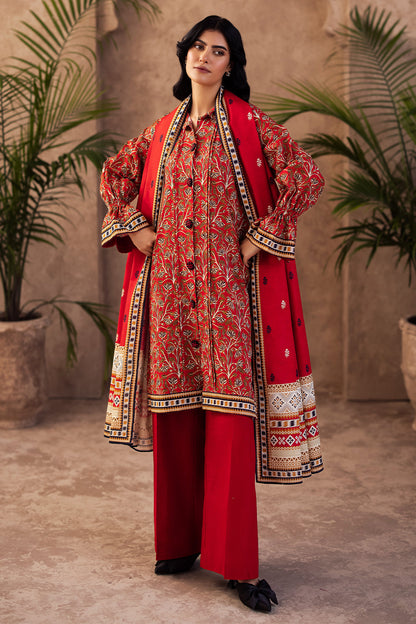 Zellbury | Unstitched 3 Piece Khaddar | Shirt Shalwar Dupatta - 0189