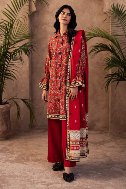 Zellbury | Unstitched 3 Piece Khaddar | Shirt Shalwar Dupatta - 0189