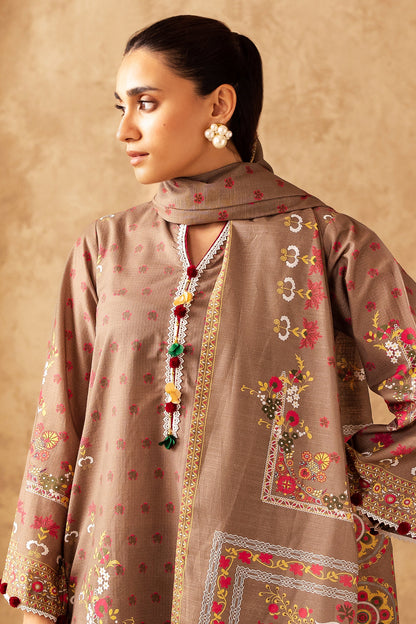 Zellbury | Unstitched 3 Piece Khaddar | Shirt Shalwar Dupatta - 0190 Default Title