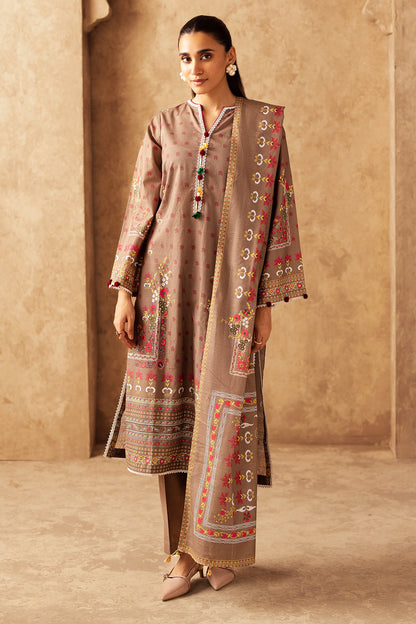 Zellbury | Unstitched 3 Piece Khaddar | Shirt Shalwar Dupatta - 0190