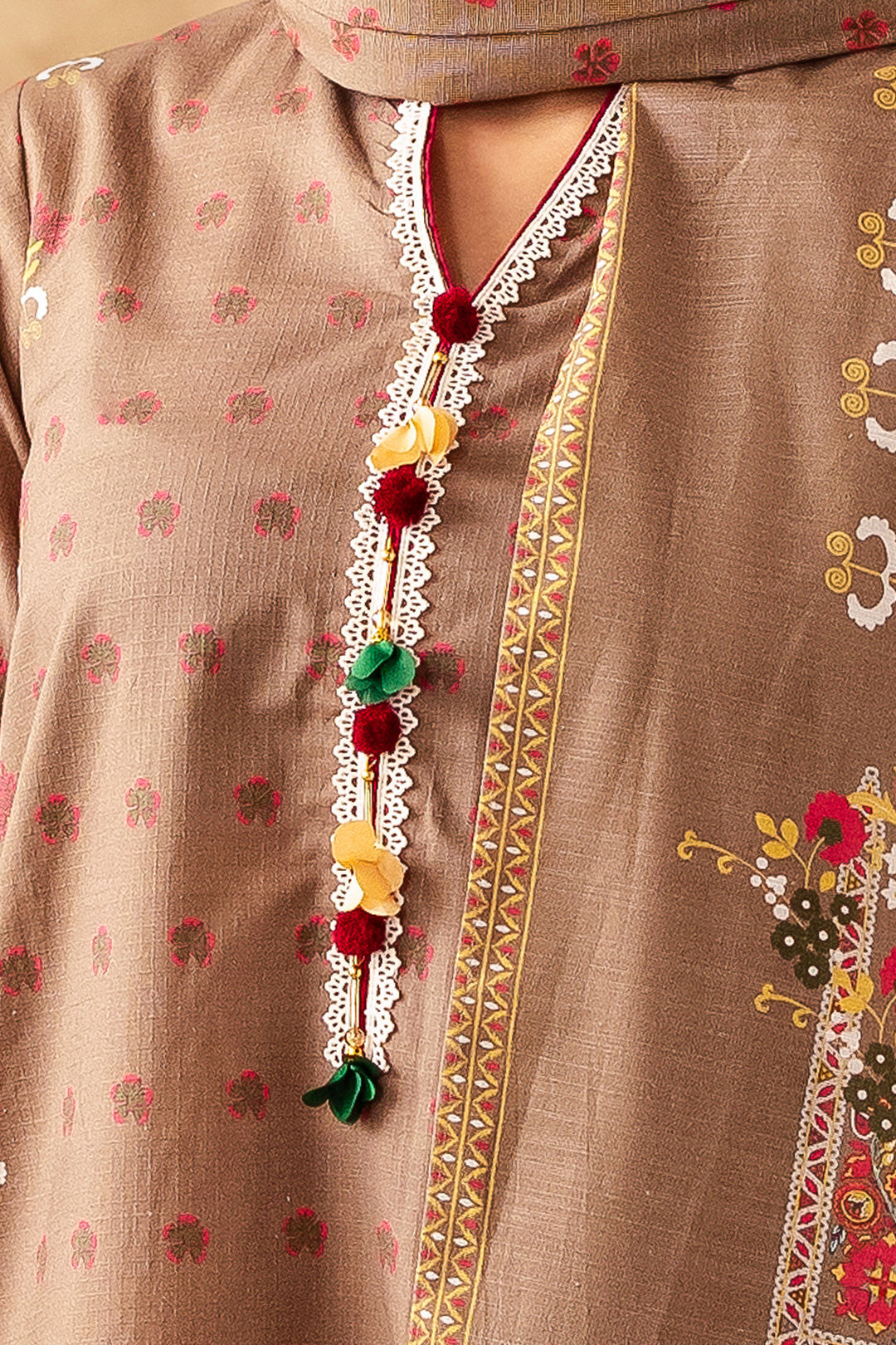 Zellbury | Unstitched 3 Piece Khaddar | Shirt Shalwar Dupatta - 0190