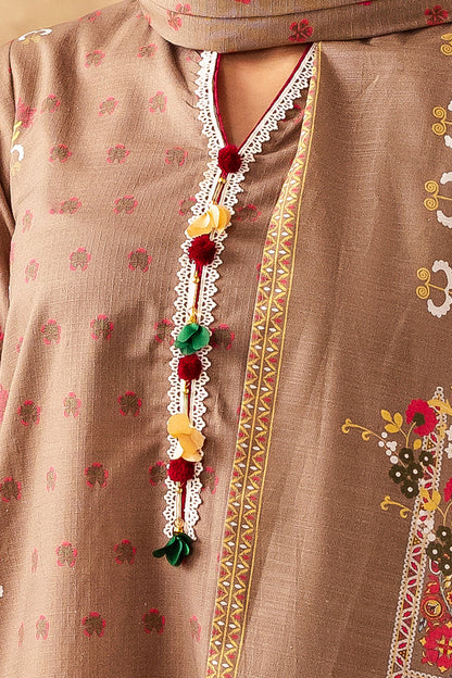 Zellbury | Unstitched 3 Piece Khaddar | Shirt Shalwar Dupatta - 0190