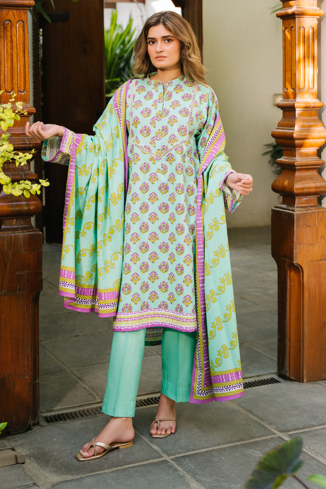 Zellbury | Unstitched 3 Piece Khaddar | Shirt Shalwar Dupatta - 0192