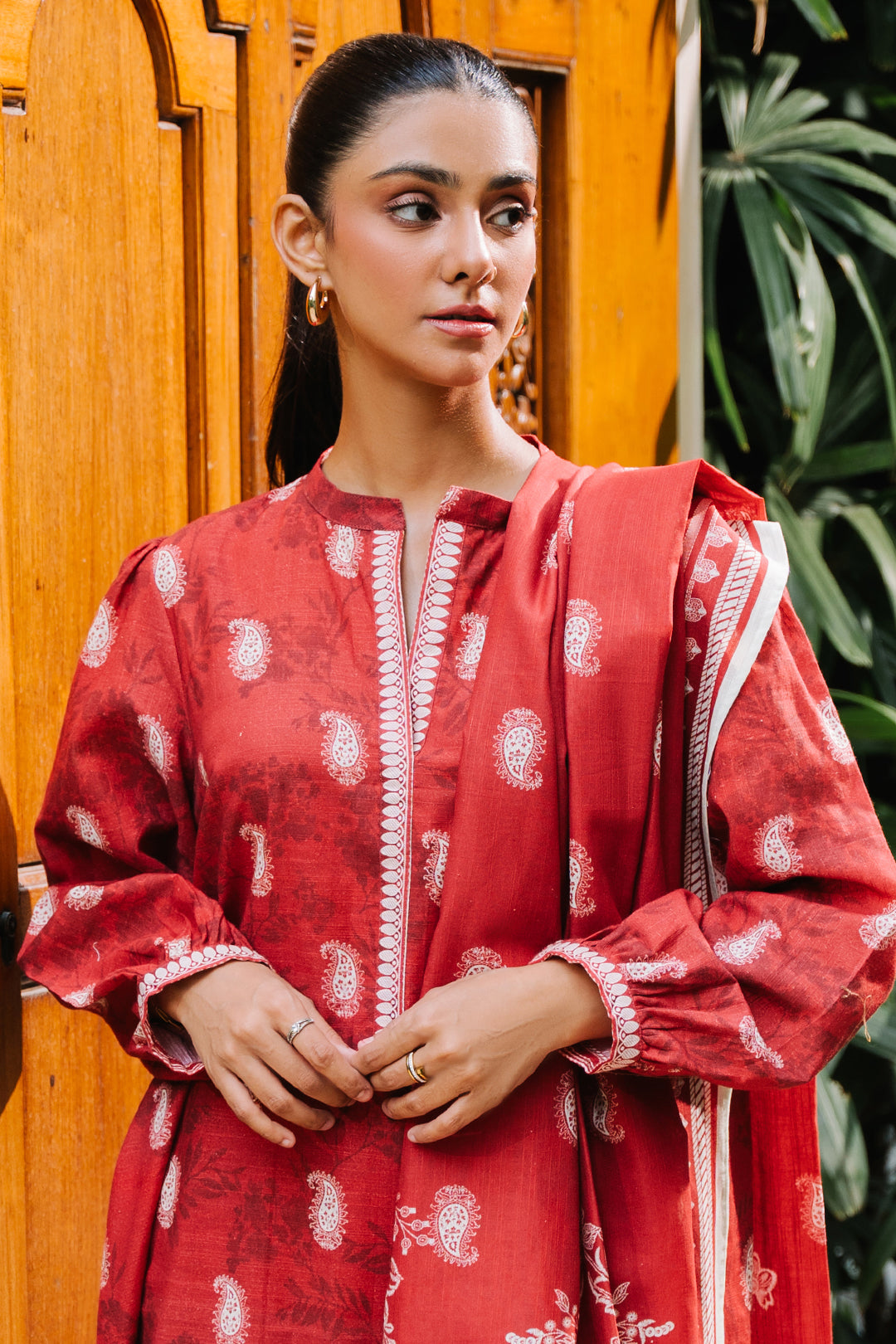 Zellbury | Unstitched 3 Piece Khaddar | Shirt Shalwar Dupatta - 0193 Default Title