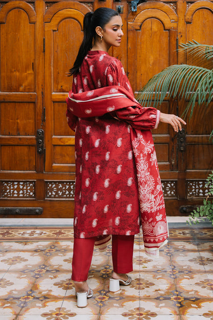 Zellbury | Unstitched 3 Piece Khaddar | Shirt Shalwar Dupatta - 0193