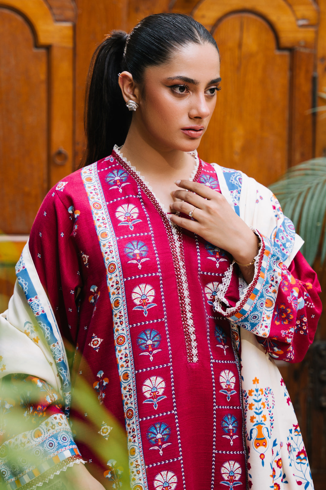 Zellbury | Unstitched 3 Piece Khaddar | Shirt Shalwar Dupatta - 0197 Default Title