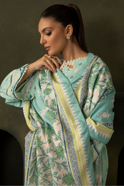Zellbury | Unstitched 3 Piece Khaddar | Shirt Shalwar Shawl - 0198 Default Title