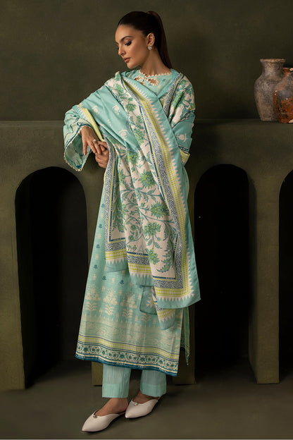 Zellbury | Unstitched 3 Piece Khaddar | Shirt Shalwar Shawl - 0198