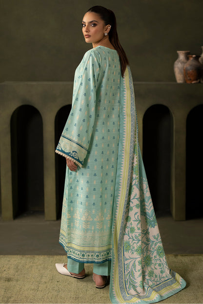Zellbury | Unstitched 3 Piece Khaddar | Shirt Shalwar Shawl - 0198