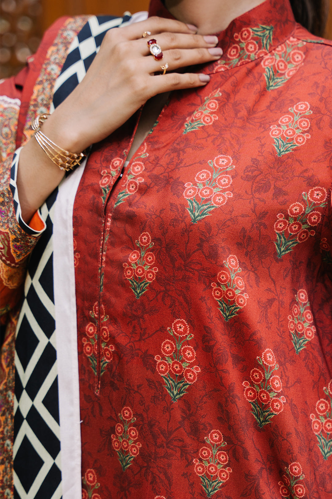 Zellbury | Unstitched 3 Piece Viscose | Shirt Shalwar Dupatta - 0208