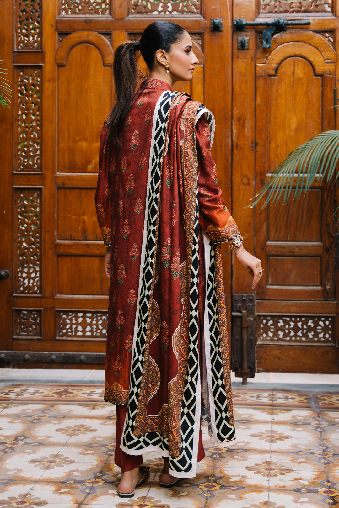 Zellbury | Unstitched 3 Piece Viscose | Shirt Shalwar Dupatta - 0208
