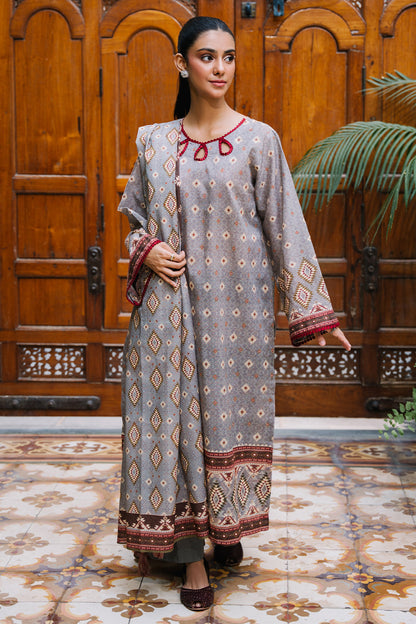 Zellbury | Unstitched 3 Piece Karandi | Shirt Shalwar Dupatta - 0209