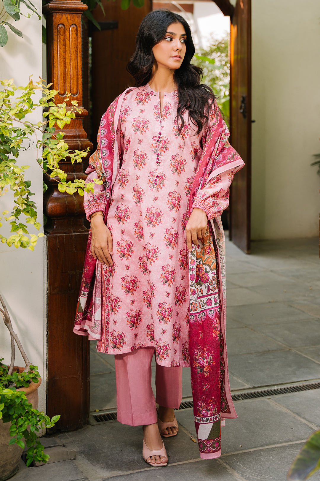Zellbury | Unstitched 3 Piece Khaddar | Shirt Shalwar Dupatta - 0212