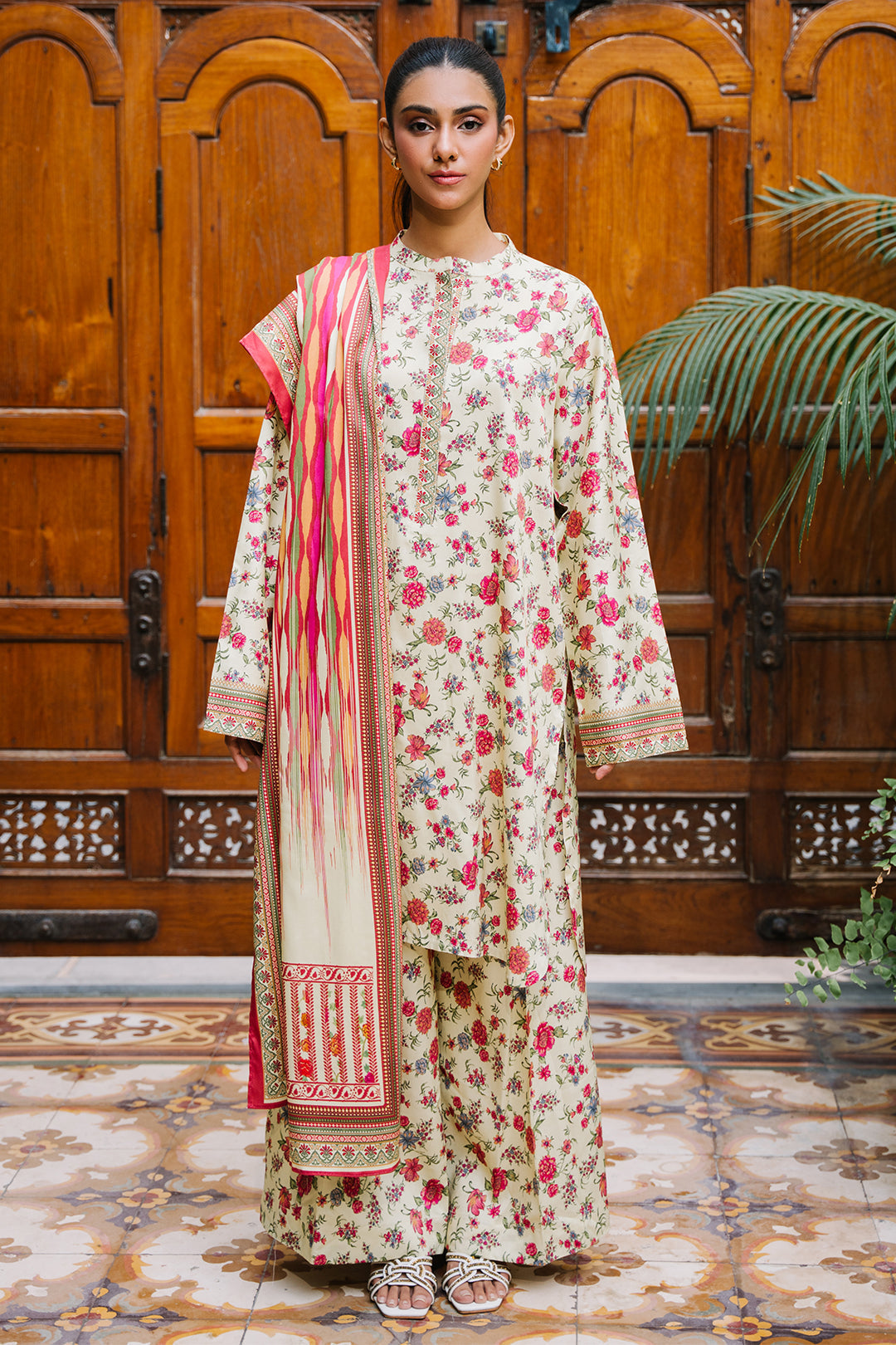 Zellbury | Unstitched 3 Piece Viscose | Shirt Shalwar Dupatta - 0216