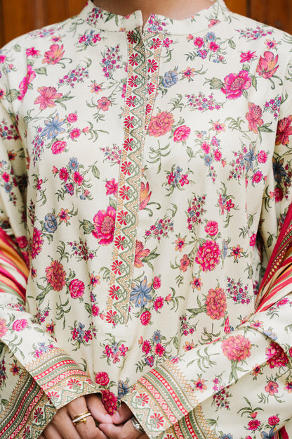 Zellbury | Unstitched 3 Piece Viscose | Shirt Shalwar Dupatta - 0216