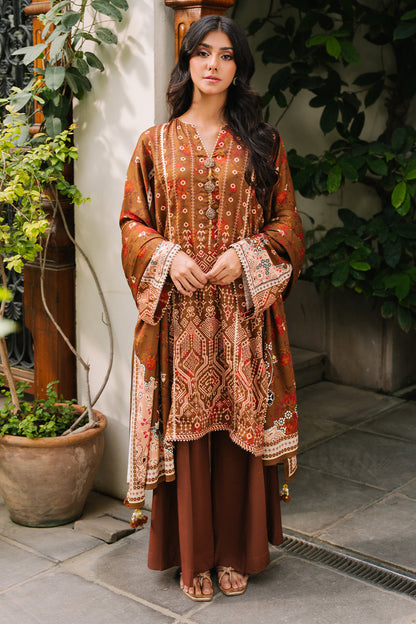 Zellbury | Unstitched 3 Piece Cotail | Shirt Shalwar Dupatta - 0217
