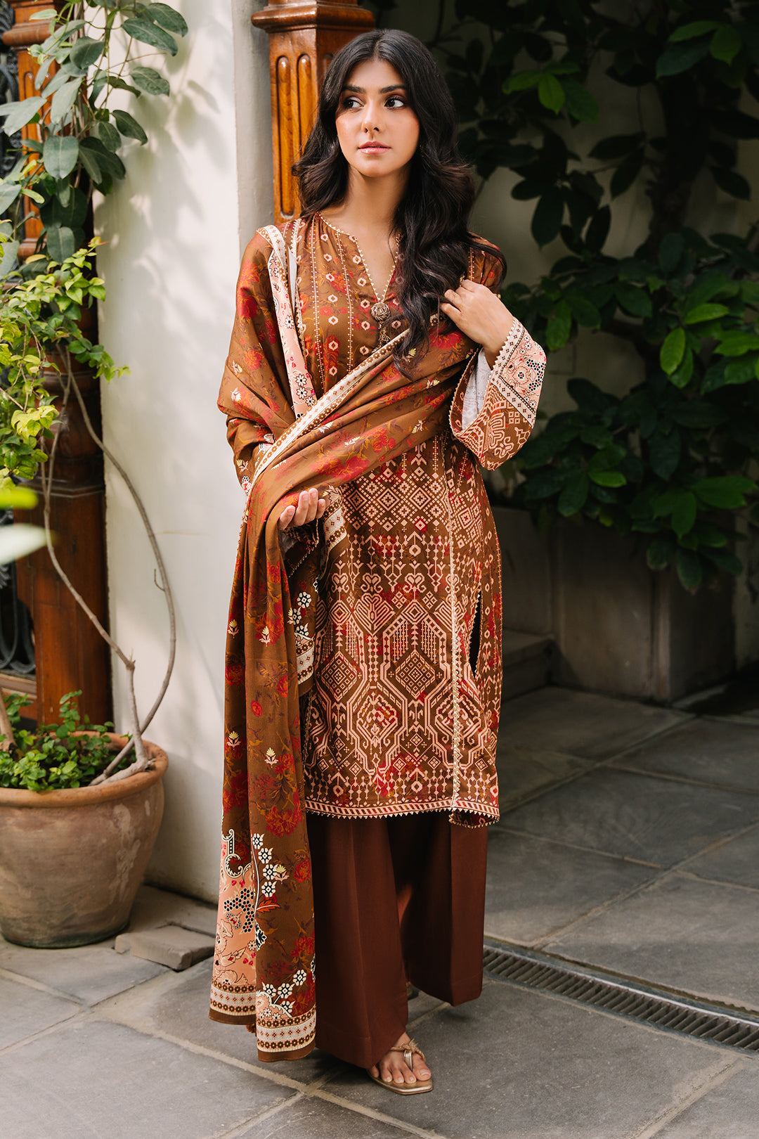 Zellbury | Unstitched 3 Piece Cotail | Shirt Shalwar Dupatta - 0217