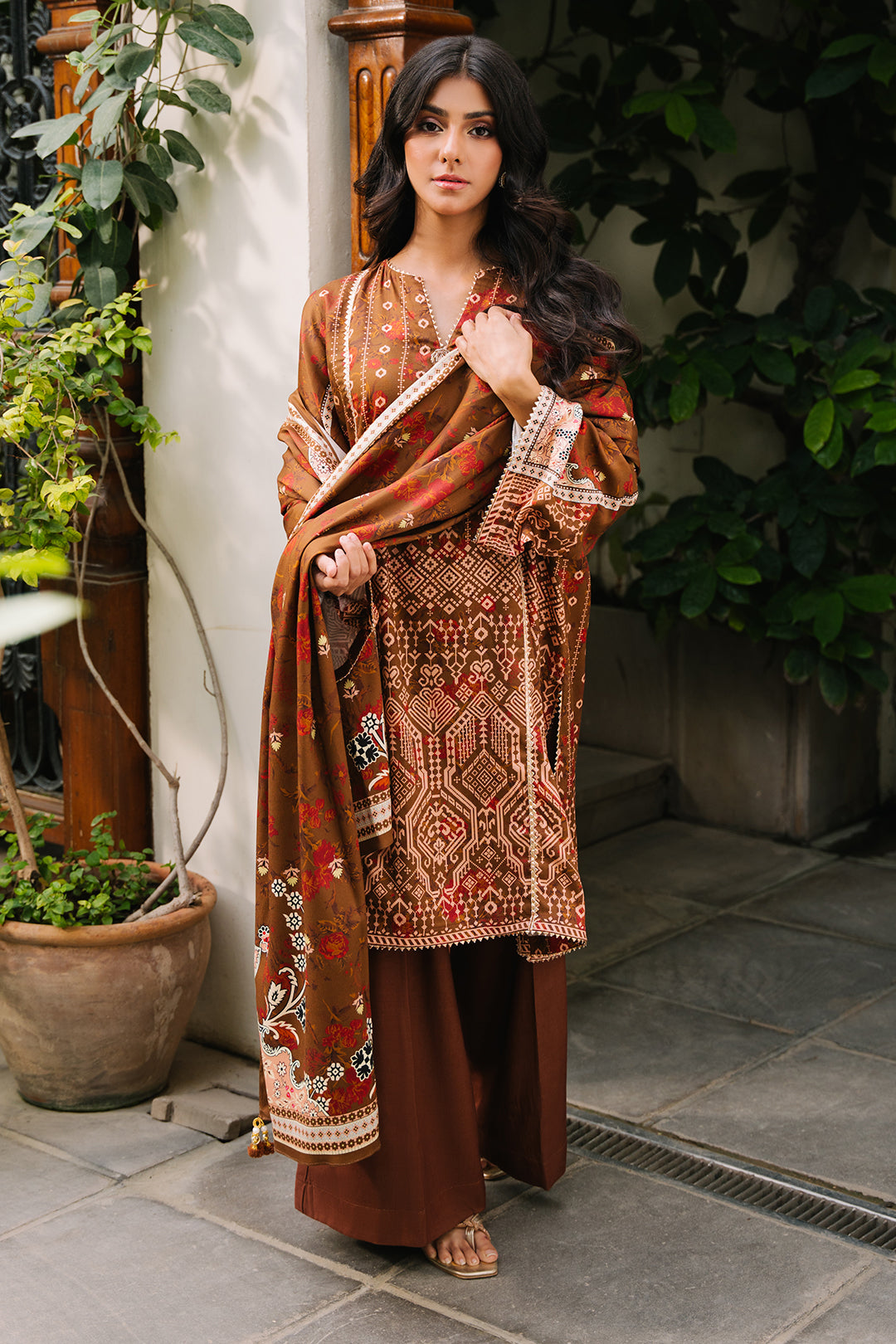 Zellbury | Unstitched 3 Piece Cotail | Shirt Shalwar Dupatta - 0217