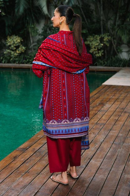 Zellbury | Unstitched 3 Piece Khaddar | Shirt Shalwar Dupatta - 0273