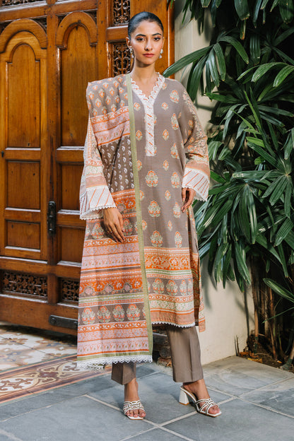 Zellbury | Unstitched 3 Piece Khaddar | Shirt Shalwar Dupatta - 0276