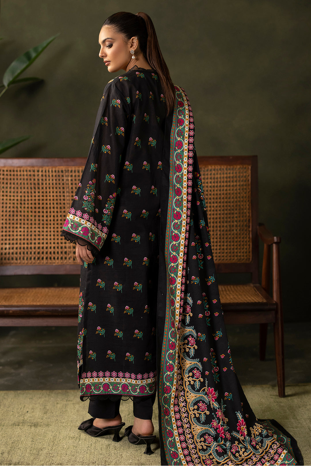 Zellbury | Unstitched 3 Piece Khaddar | Shirt Shalwar Shawl - 0286