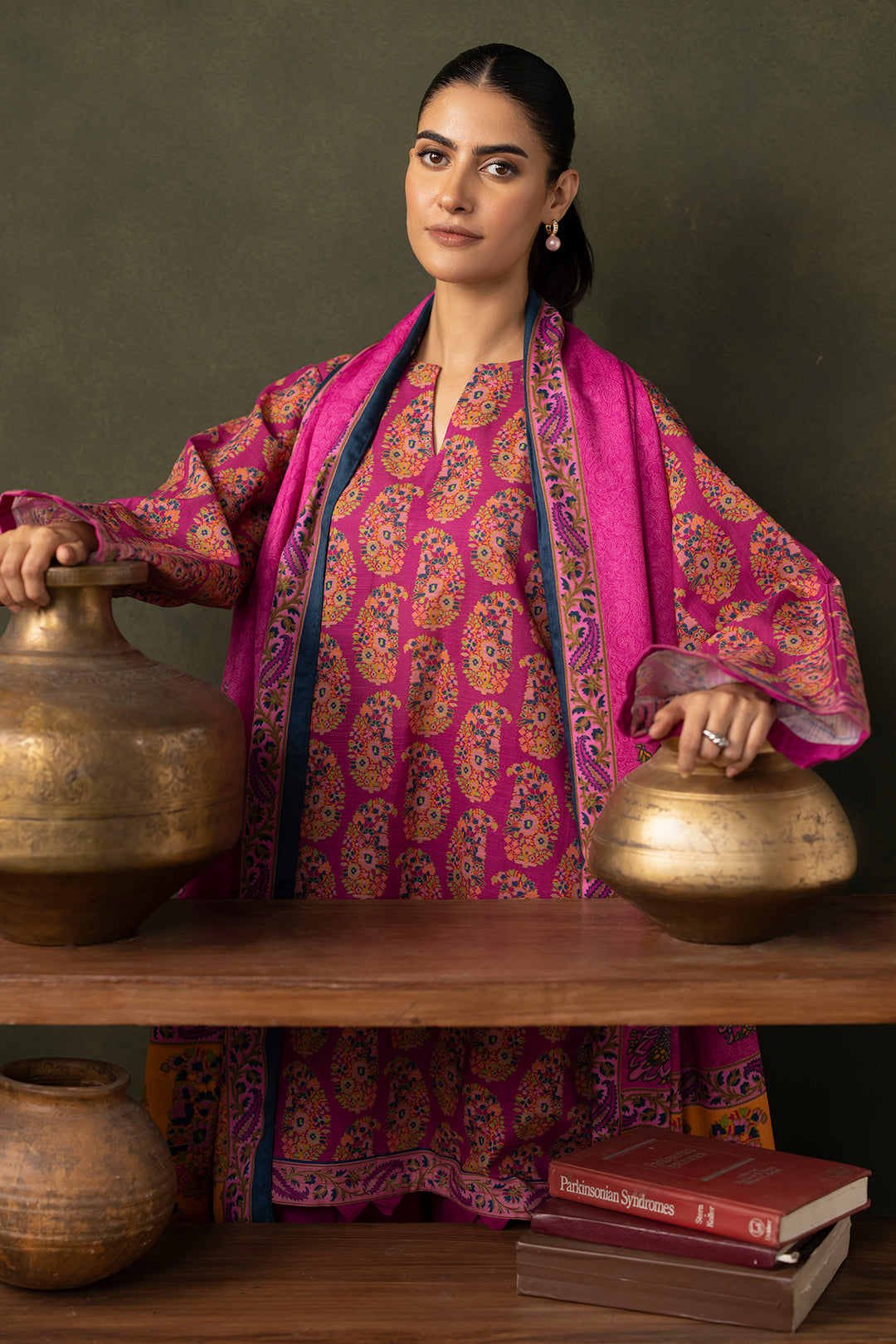 Zellbury | Unstitched 3 Piece Khaddar | Shirt Shalwar Dupatta - 0287