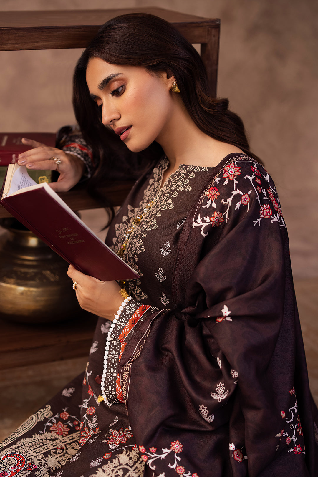 Zellbury | Unstitched 3 Piece Khaddar | Shirt Shalwar Dupatta - 0288 Default Title