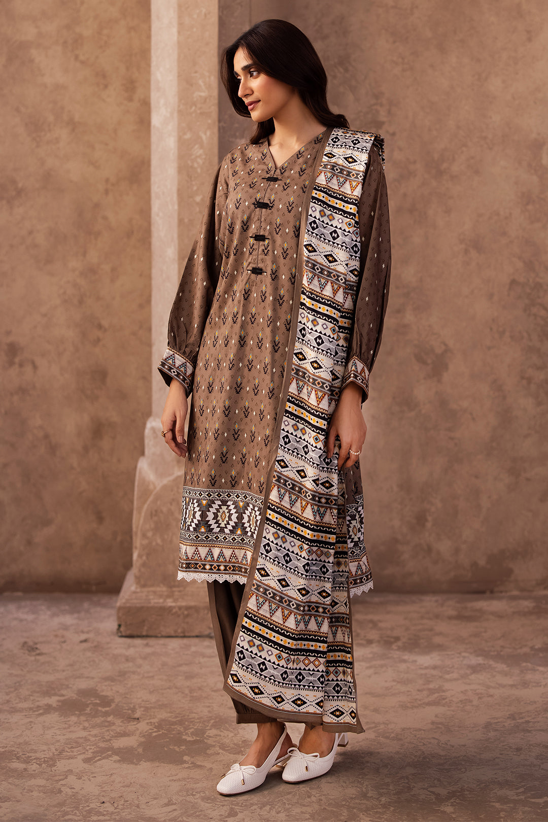 Zellbury | Unstitched 3 Piece Viscose | Shirt Shalwar Dupatta - 0293