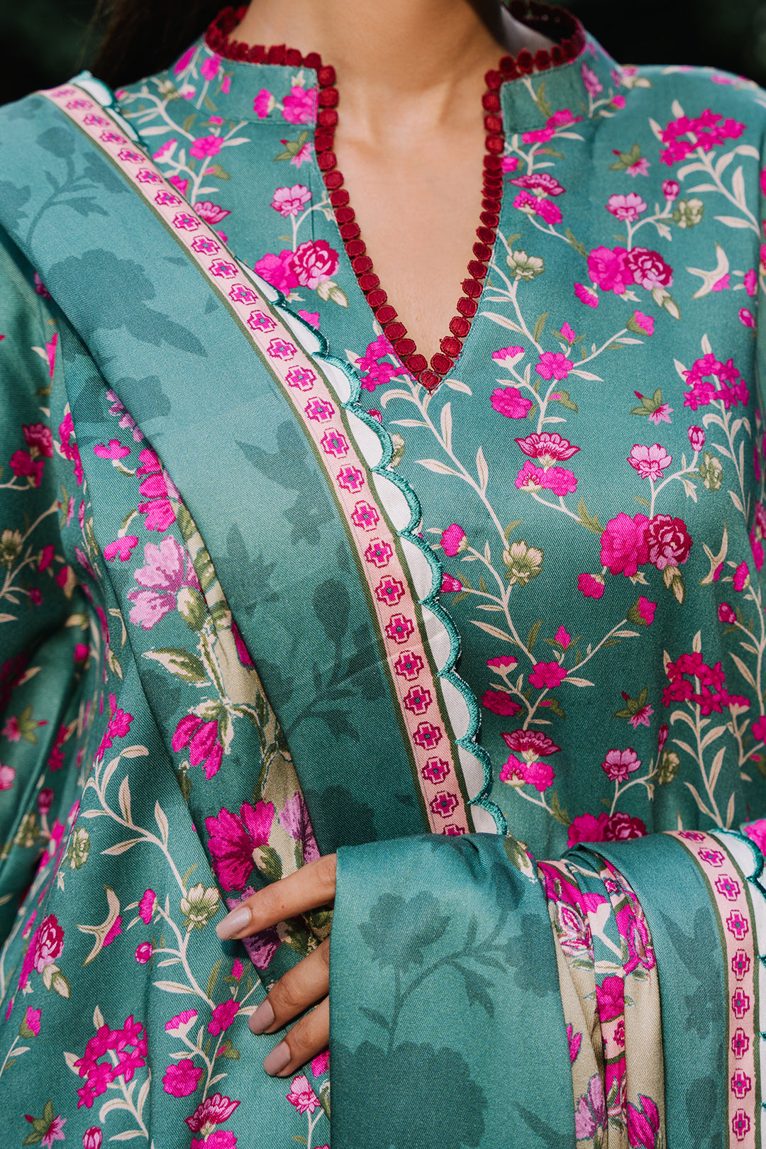 Zellbury | Unstitched 3 Piece Viscose | Shirt Shalwar Dupatta - 0296