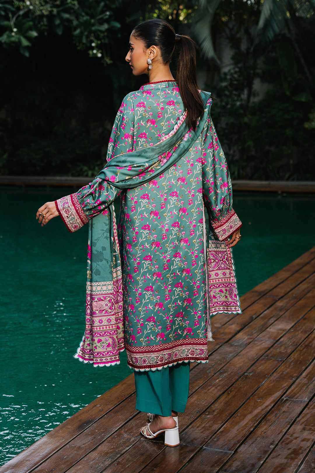 Zellbury | Unstitched 3 Piece Viscose | Shirt Shalwar Dupatta - 0296