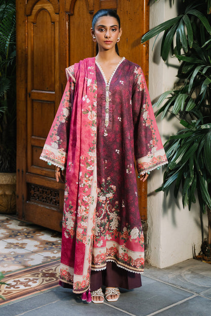 Zellbury | Unstitched 3 Piece Karandi | Shirt Shalwar Dupatta - 0301