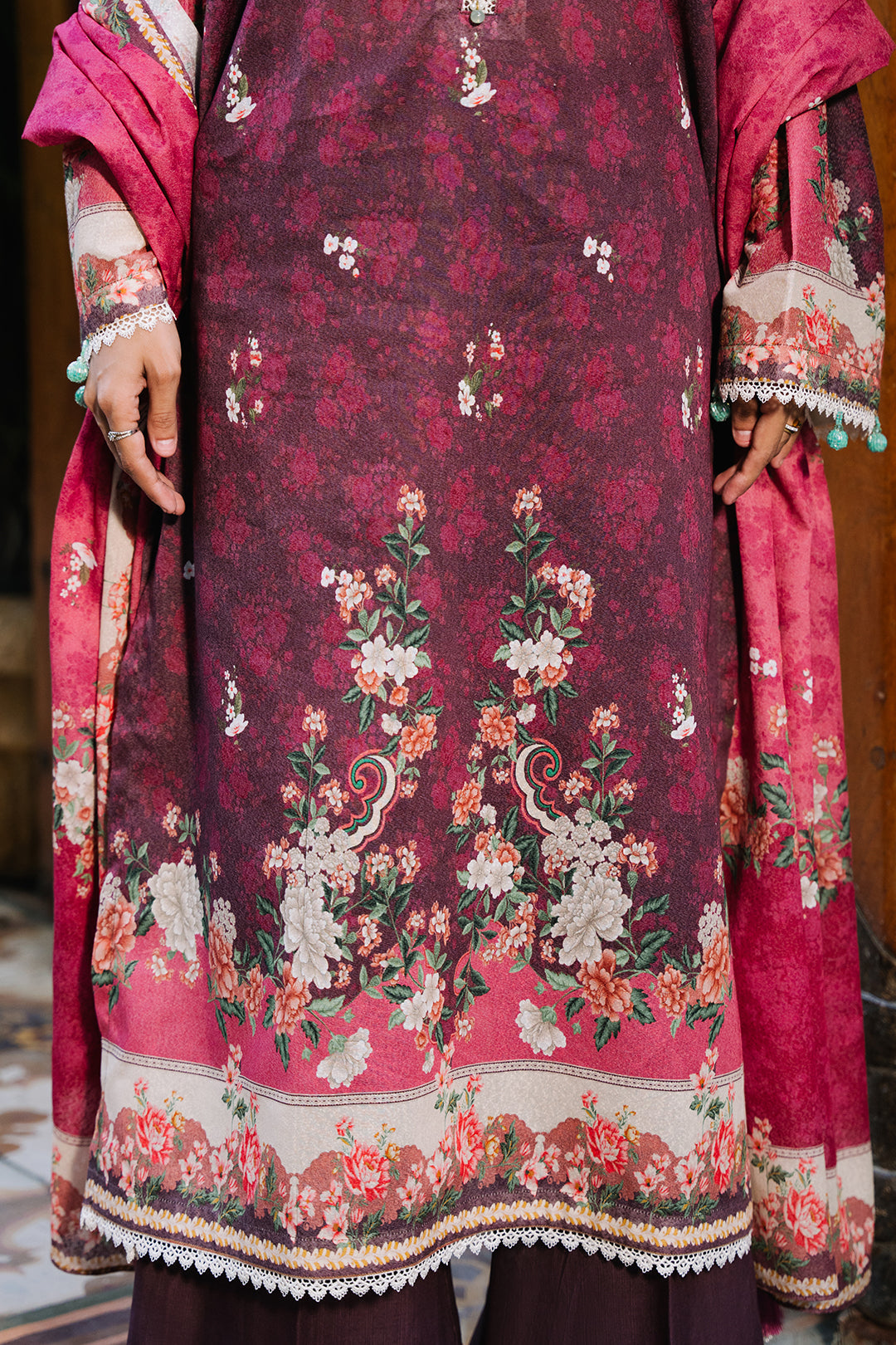 Zellbury | Unstitched 3 Piece Karandi | Shirt Shalwar Dupatta - 0301