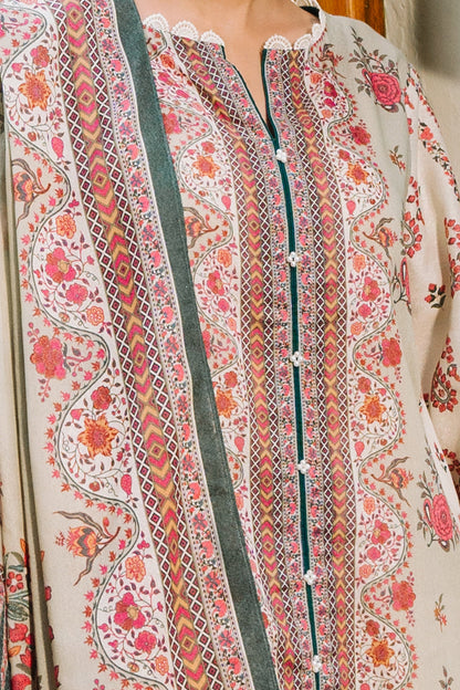 Zellbury | Unstitched 3 Piece Karandi | Shirt Shalwar Dupatta - 0302