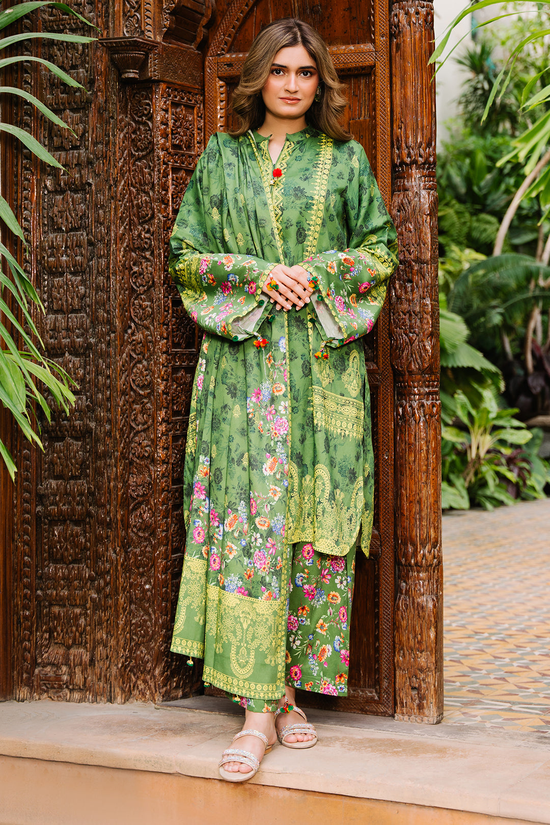 Zellbury | Unstitched 3 Piece Viscose | Shirt Shalwar Dupatta - 0305