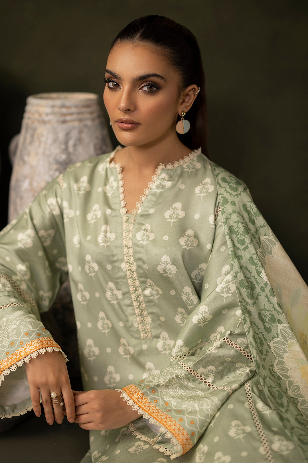 Zellbury | Unstitched 3 Piece Viscose | Shirt Shalwar Dupatta - 0306 Default Title