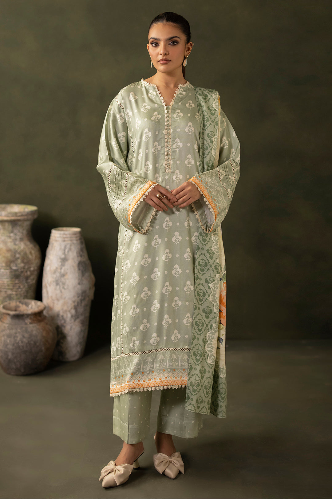 Zellbury | Unstitched 3 Piece Viscose | Shirt Shalwar Dupatta - 0306