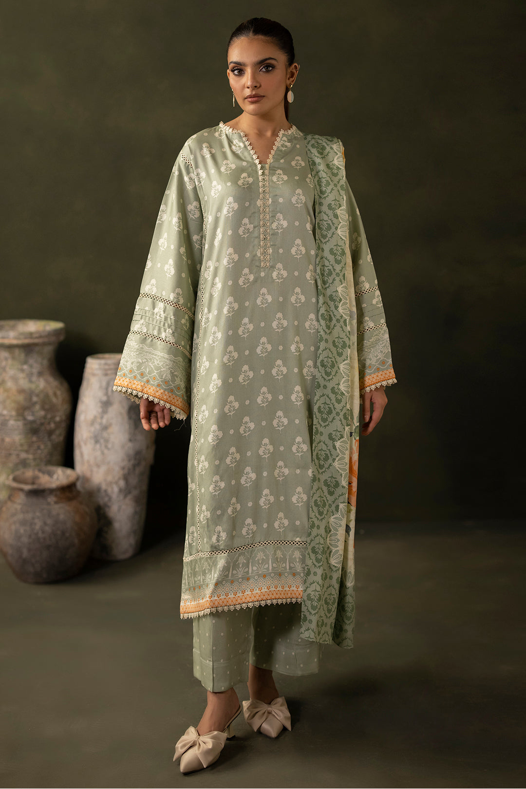 Zellbury | Unstitched 3 Piece Viscose | Shirt Shalwar Dupatta - 0306