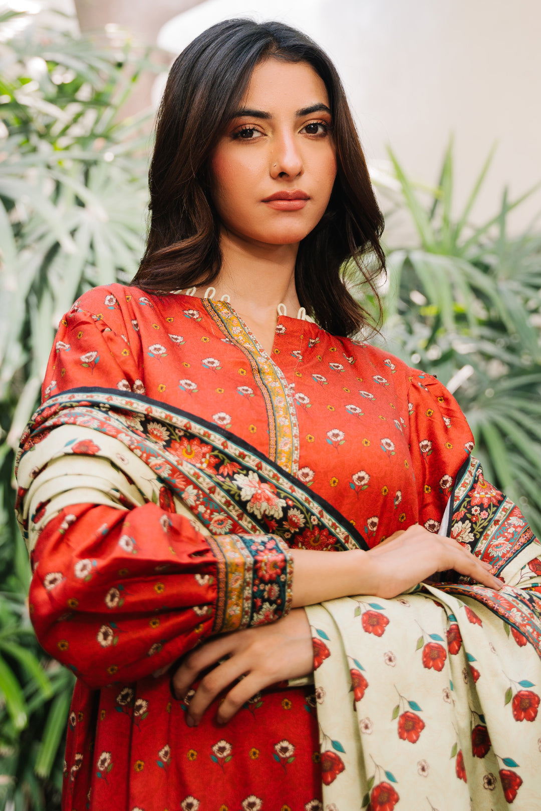 Zellbury | Unstitched 3 Piece Cotail | Shirt Shalwar Dupatta - 0307 Default Title