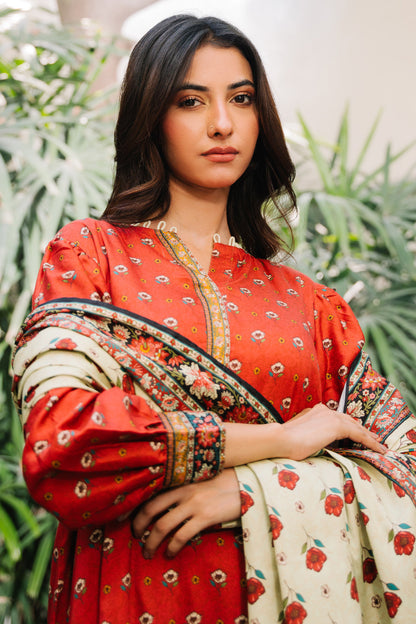 Zellbury | Unstitched 3 Piece Cotail | Shirt Shalwar Dupatta - 0307 Default Title