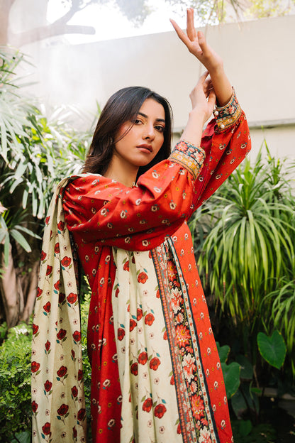 Zellbury | Unstitched 3 Piece Cotail | Shirt Shalwar Dupatta - 0307