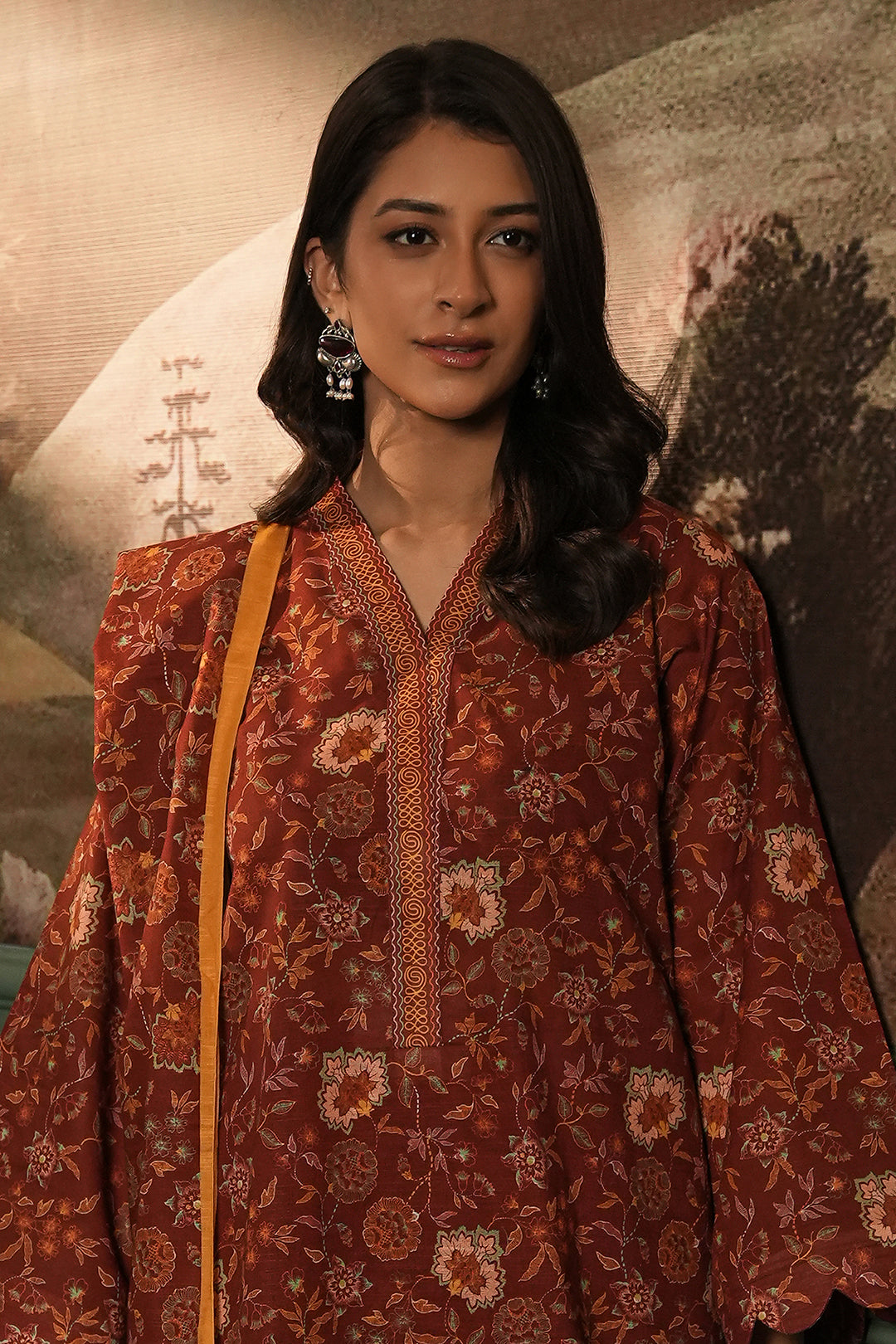Zellbury | Unstitched 3 Piece Khaddar | Shirt Shalwar Dupatta - 0356 Default Title
