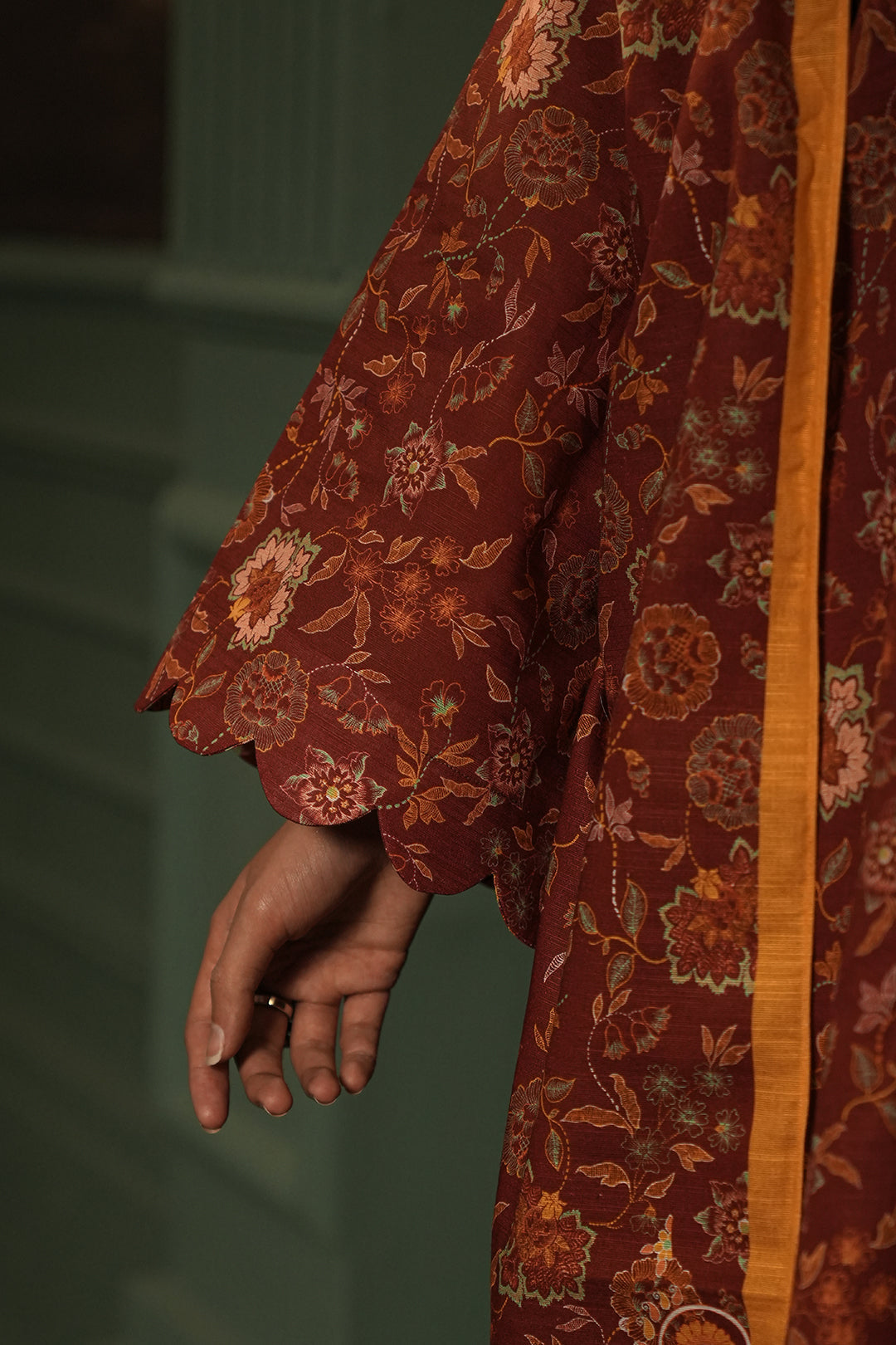 Zellbury | Unstitched 3 Piece Khaddar | Shirt Shalwar Dupatta - 0356