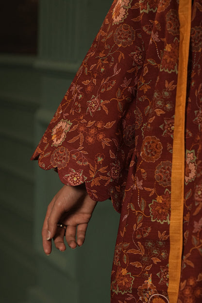 Zellbury | Unstitched 3 Piece Khaddar | Shirt Shalwar Dupatta - 0356