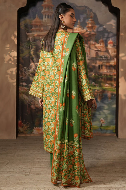 Zellbury | Unstitched 3 Piece Khaddar | Shirt Shalwar Dupatta - 0358