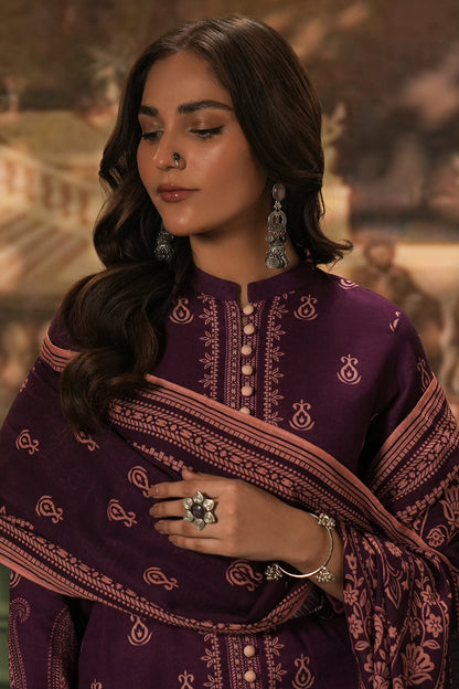Zellbury | Unstitched 3 Piece Khaddar | Shirt Shalwar Dupatta - 0360 Default Title