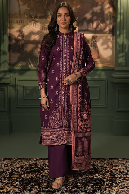 Zellbury | Unstitched 3 Piece Khaddar | Shirt Shalwar Dupatta - 0360