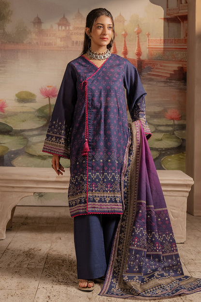 Zellbury | Unstitched 3 Piece Khaddar | Shirt Shalwar Dupatta - 0363