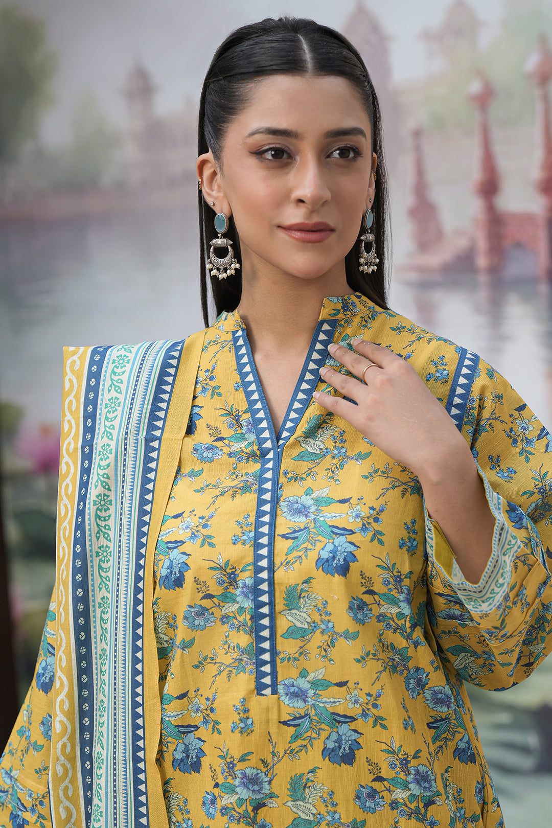 Zellbury | Unstitched 3 Piece Khaddar | Shirt Shalwar Dupatta - 0365 Default Title