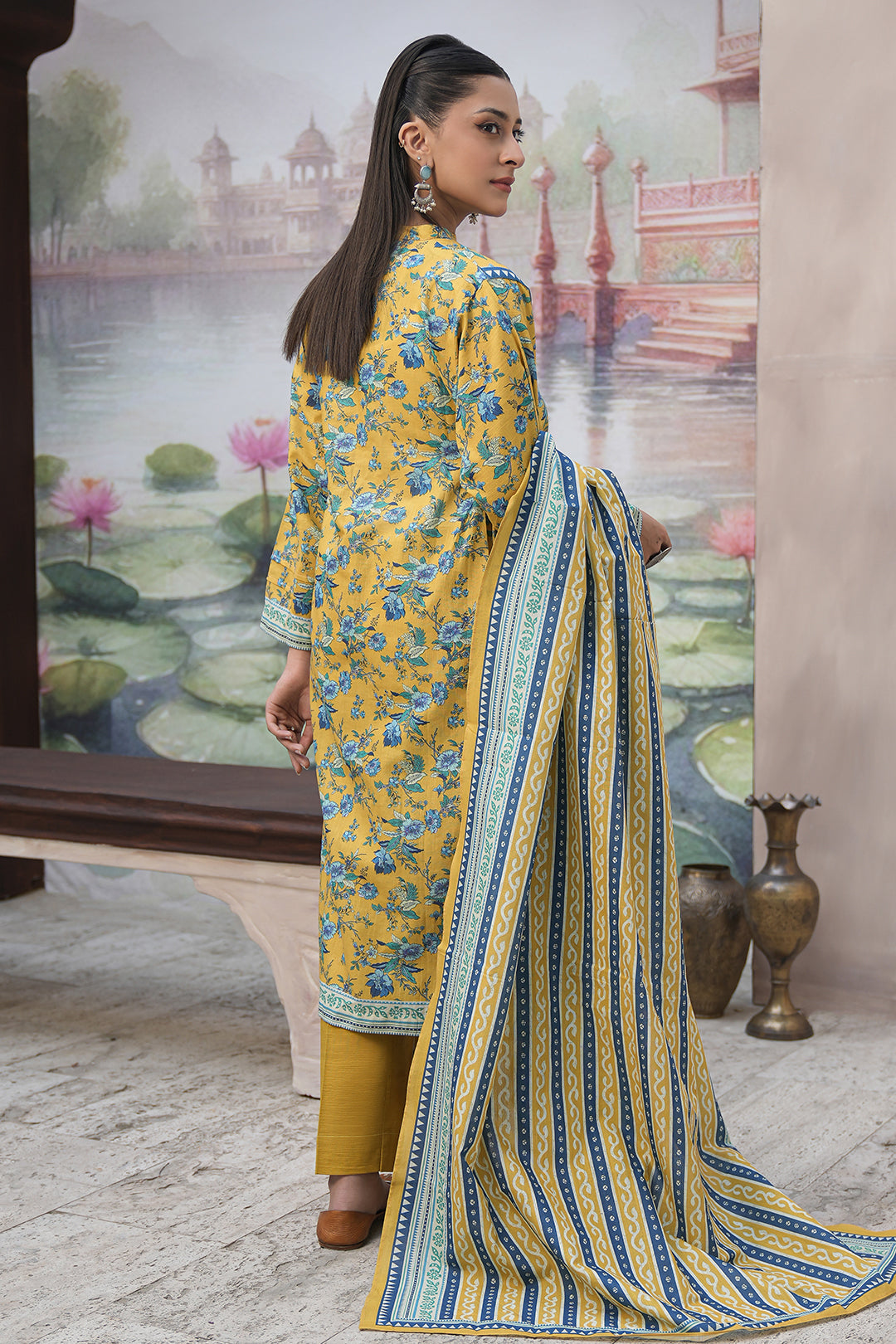 Zellbury | Unstitched 3 Piece Khaddar | Shirt Shalwar Dupatta - 0365